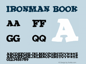 IronMan Book Version 2 Font Sample