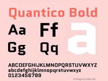 Quantico Bold Version 2.002图片样张
