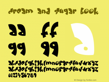 Cream and sugar Book Version 2 Font Sample