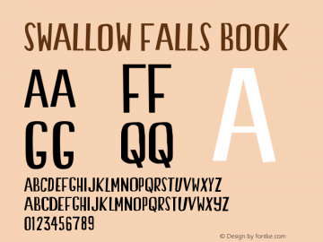 Swallow Falls Book Version 1.0 Font Sample