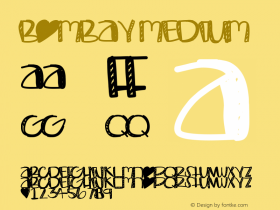 Bombay Medium Version 001.000 Font Sample