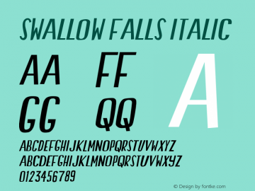 Swallow Falls Italic Version 1.0图片样张