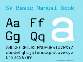 SV Basic Manual Book Version 1.00 Font Sample