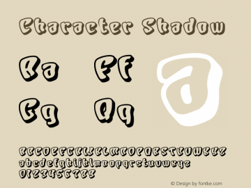Character Shadow Version Macromedia Fontograp Font Sample
