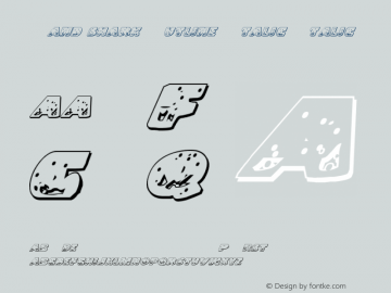 Land Shark Outline Italic Italic Version 1.0图片样张