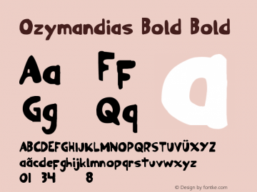 Ozymandias Bold Bold Version 2 Font Sample
