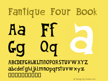 Fantique Four Book Version 00.100.75 Font Sample