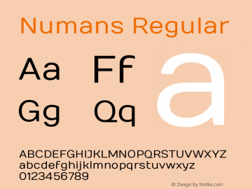 Numans Regular Version 001.001图片样张