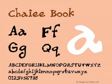 Chaiee Book Version 2.00 Font Sample