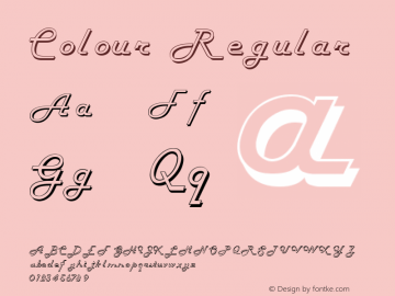 Colour Regular 001.003 Font Sample