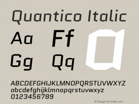 Quantico Italic Version 2.002图片样张