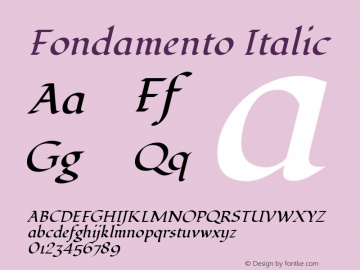 Fondamento Italic Version 1.000图片样张