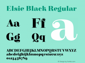 Elsie Black Regular Version 1.001 Font Sample