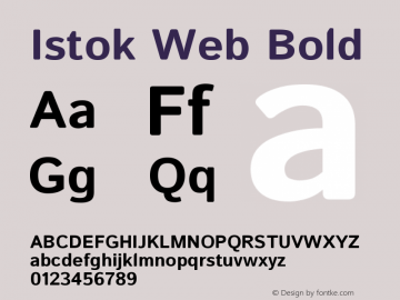 Istok Web Bold Version 1.0图片样张