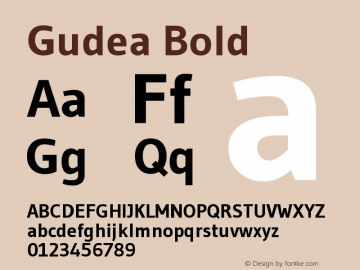 Gudea Bold Version 1.002图片样张