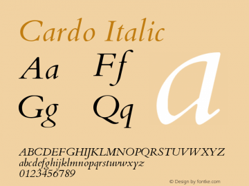 Cardo Italic Version 0.991图片样张