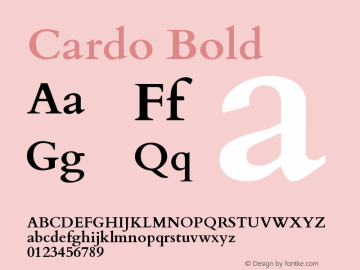 Cardo Bold Version 1.0011图片样张