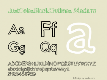 JustColesBlockOutlines Medium Version 001.000图片样张