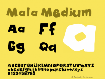 Mala Medium Version 001.000 Font Sample