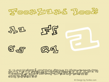 ToonLand Book Version 1.00 July 28, 2010, Font Sample