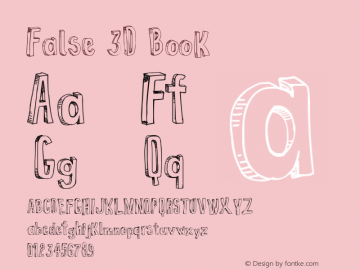 False 3D Book Version 1.00 December 22, 20 Font Sample