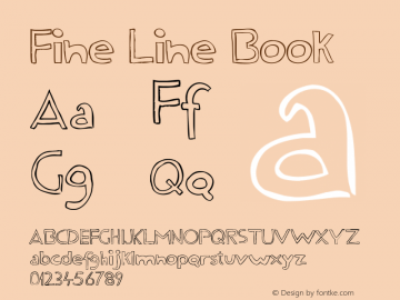 Fine Line Book Version 1.0 Font Sample