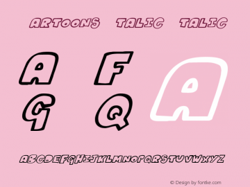 Kartoons Italic Italic Version 001.000 Font Sample