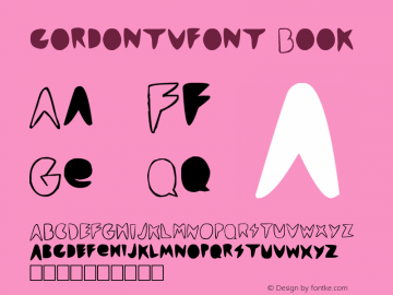 cordontvfont Book Version 1.00 October 7, 2008 Font Sample