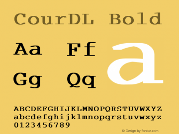 CourDL Bold Unknown Font Sample