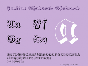 Fraktur Shadowed Shadowed Version 1.12 Font Sample