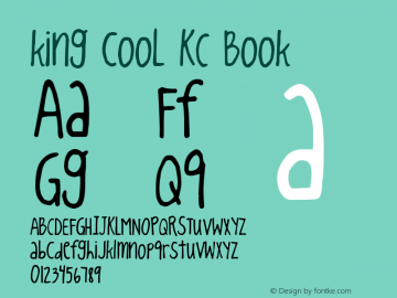 king cooL KC Book Version 1.00 April 9, 2007, Font Sample