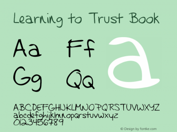 Learning to Trust Book Version 1.000 2011 initial r Font Sample