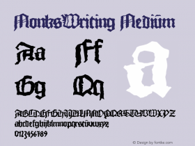 MonksWriting Medium Version 1.1 2004-01-21 Font Sample