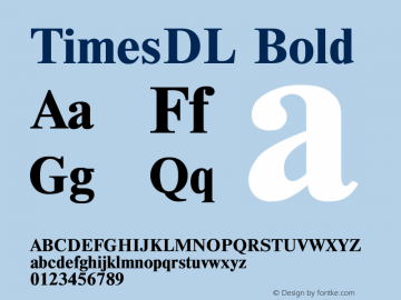 TimesDL Bold Unknown图片样张