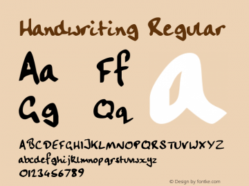 Handwriting Regular 0.0图片样张