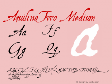 AquilineTwo Medium Version 1.0 2004-11-06 Font Sample