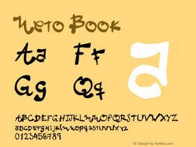 Neto Book Version 1.00 May 4, 2009, in Font Sample