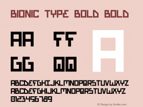 Bionic Type Bold Bold Version 1 Font Sample