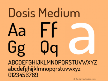 Dosis Medium Version 1.007图片样张