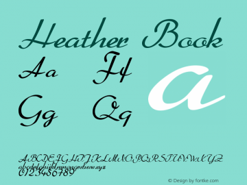 Heather Book Version Macromedia Fontograp图片样张