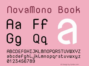 NovaMono Book Version 1.2 Font Sample