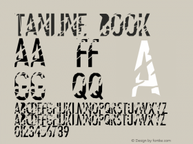 Tanline Book Version Altsys Fontographer Font Sample