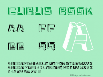 cubus Book Version 1.0 Font Sample