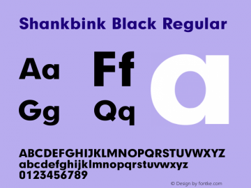 Shankbink Black Regular Converted from D:\FONTTEMP\TT0661M_.TF1 by ALLTYPE图片样张