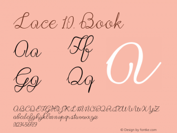 Lace 1.0. Book Version 1.002 Font Sample