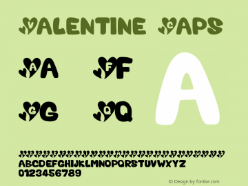 Valentine Caps Version Macromedia Fontograp图片样张