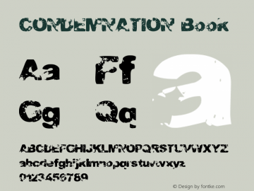CONDEMNATION Book Version 1.00 Font Sample