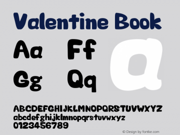 Valentine Book Version Macromedia Fontograp图片样张