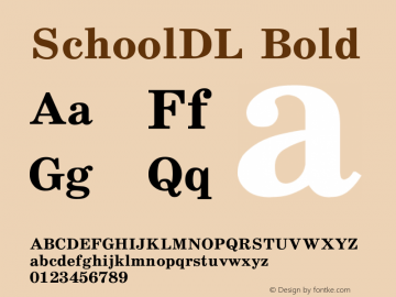 SchoolDL Bold Unknown图片样张