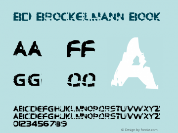 BD Brockelmann Book Version Macromedia Fontograp图片样张